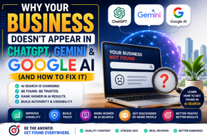 Why Your Business Doesn’t Appear in ChatGPT, Gemini & Google AI (And How to Fix It)
