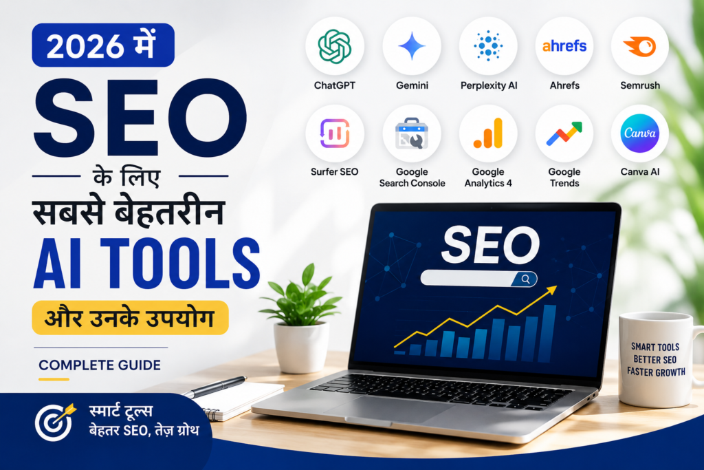 2026 में SEO के लिए सबसे बेहतरीन AI Tools और उनके उपयोग